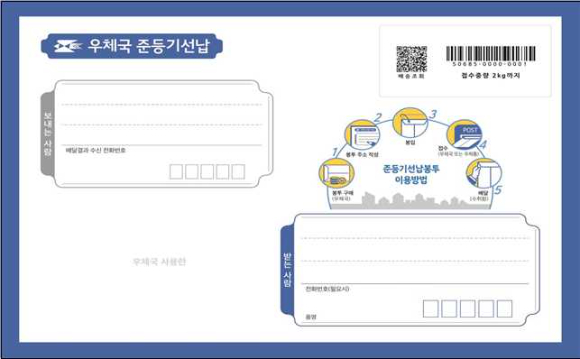 "우편요금-봉투 하나로"⋯우체국 준등기 선납봉투 출시